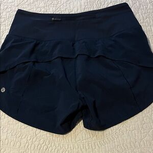 Lululemon Speed Up HR 4” True Navy Athletic Shorts - size 6 Great!